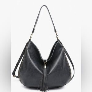 NEW CHARCOAL DEMI DISTRESSED SLOUCHY HOBO